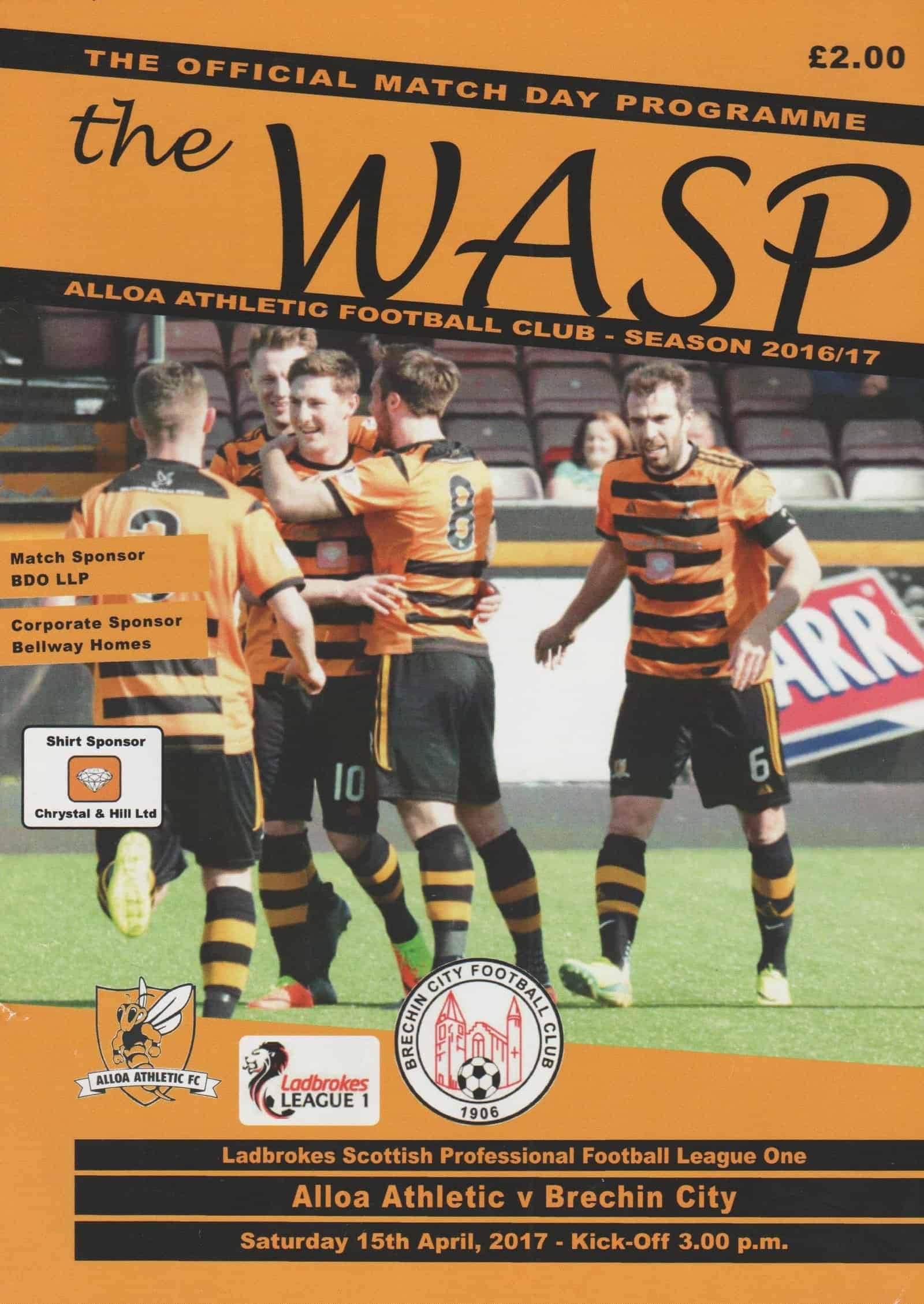 Alloa Athletic v Brechin City  15-Apr-2017