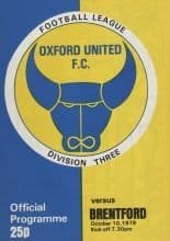 Oxford United v Brentford  10-Oct-1979