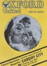 Oxford United v Cardiff City  02-Oct-1982