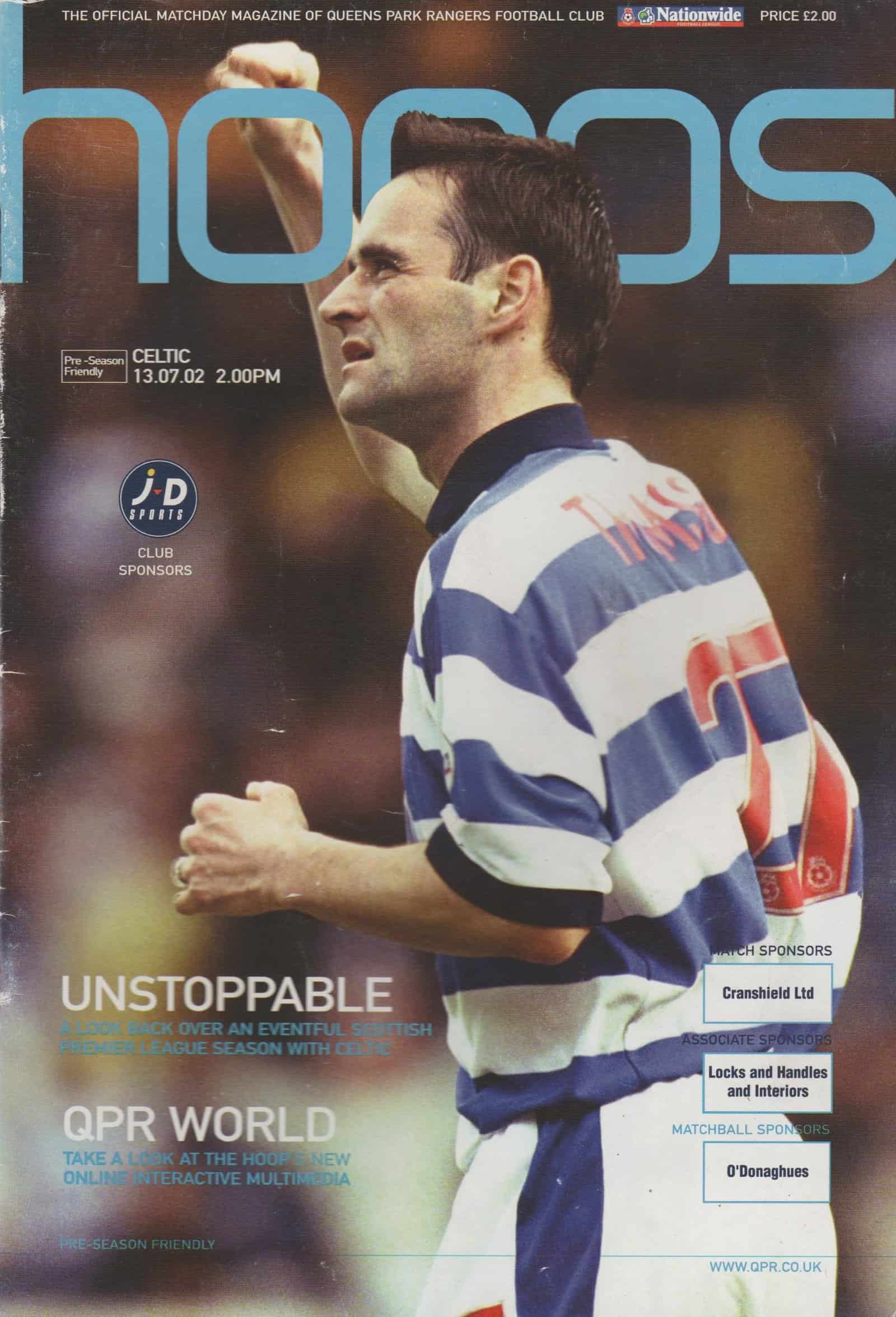 Queens Park Rangers v Glasgow Celtic 13-Jul-2002