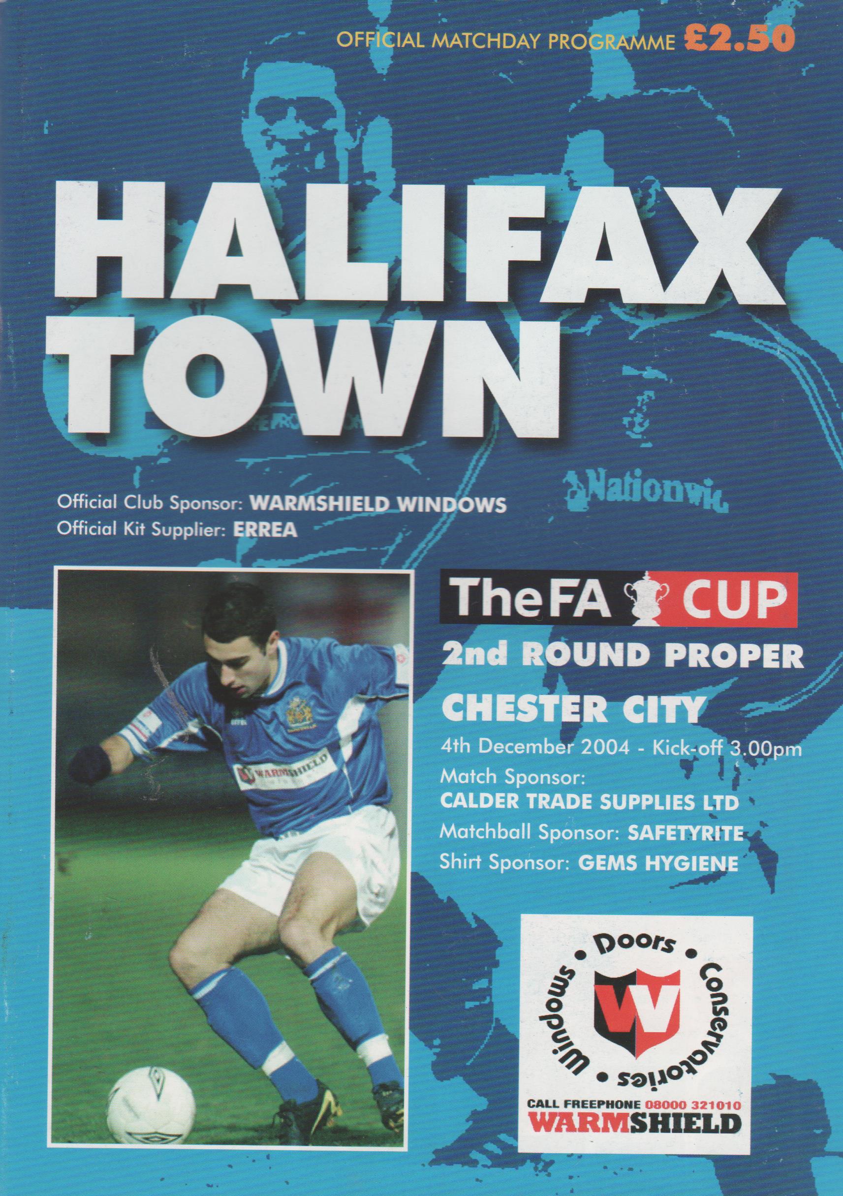 FC Halifax Town v Chester City  04-Dec-2004