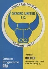 Oxford United v Chester 10-Nov-1979