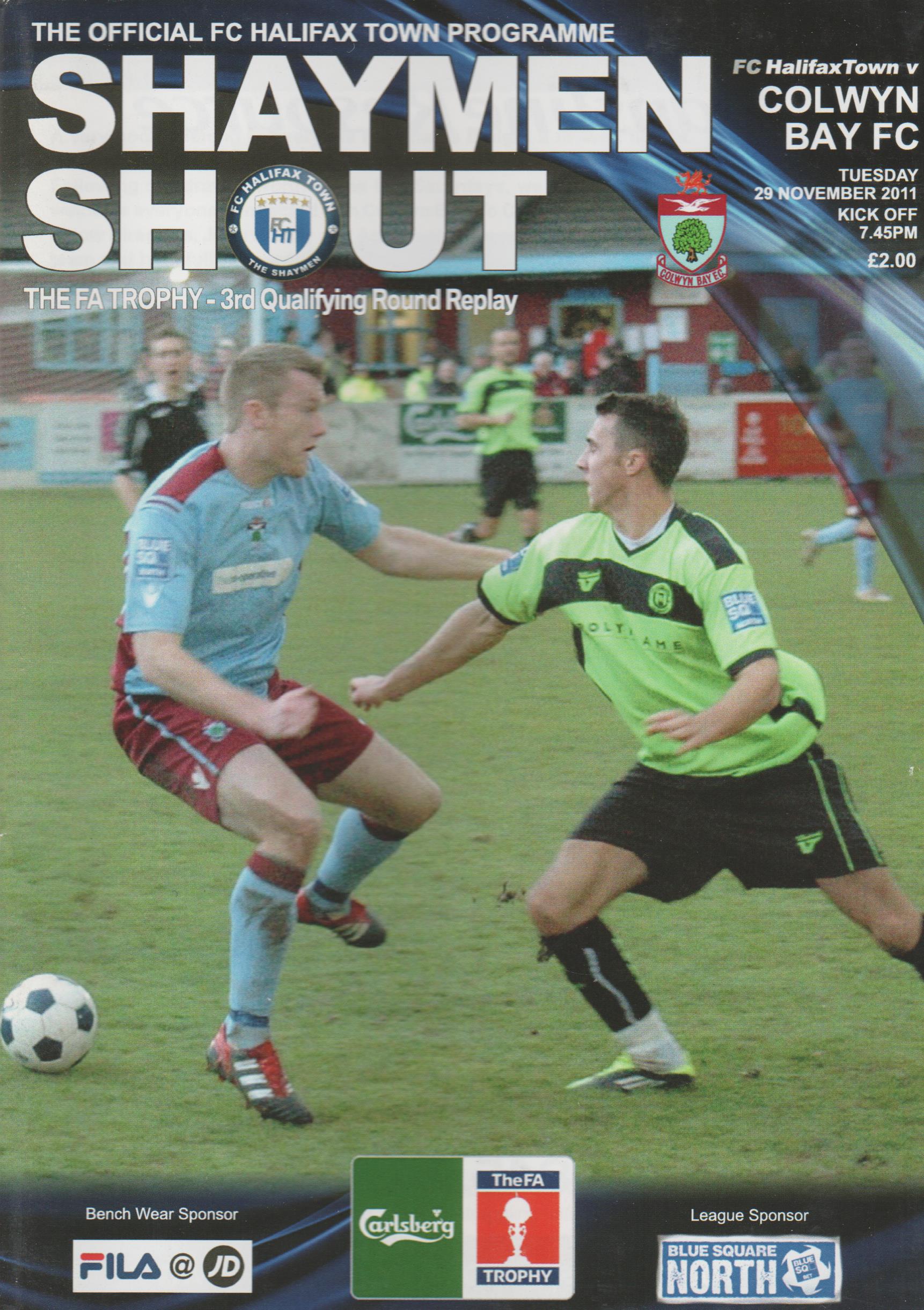 Halifax Town v Colwyn Bay  29-Nov-2011