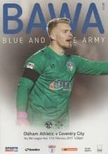 Oldham Athletic v Coventry City   11-Feb-2017