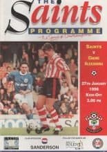 Southampton v Crewe Alexandra 27-Jan-1996