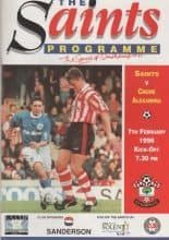 Southampton v Crewe Alexandra 07-Feb-1996
