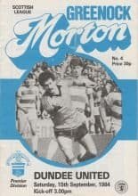 Greenock Morton v Dundee United 15-Sep-1984
