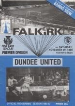 Falkirk v Dundee United  29-Nov-1986
