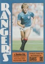 Glasgow Rangers v Dundee United 29-Sep-1984