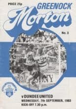 Greenock Morton v Dundee United  07-Sep-1983