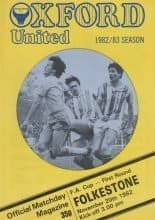 Oxford United v Folkestone  20-Nov-1982