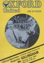 Oxford United v Gillingham  15-Jan-1983