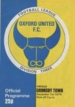 Oxford United v Grimsby Town  01-Dec-1979