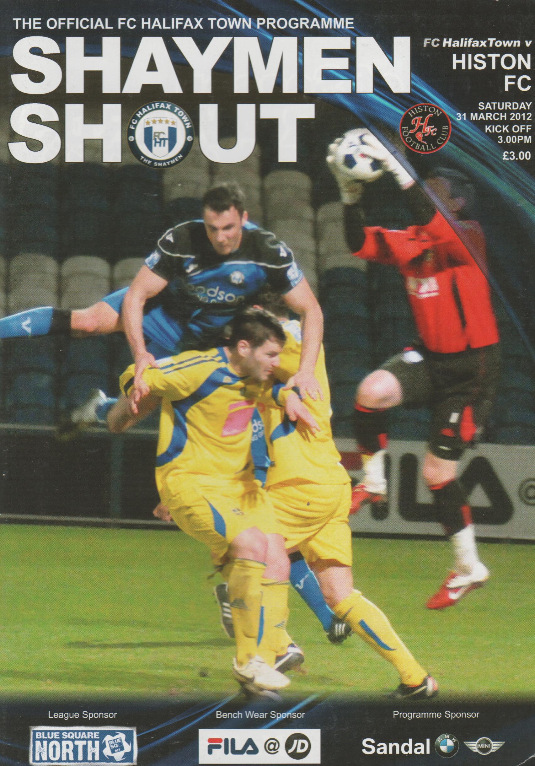 Halifax Town v Histon  31-Mar-2012
