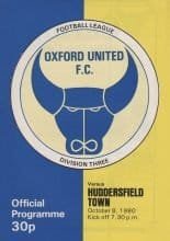 Oxford United v Huddersfield Town  08-Oct-1980