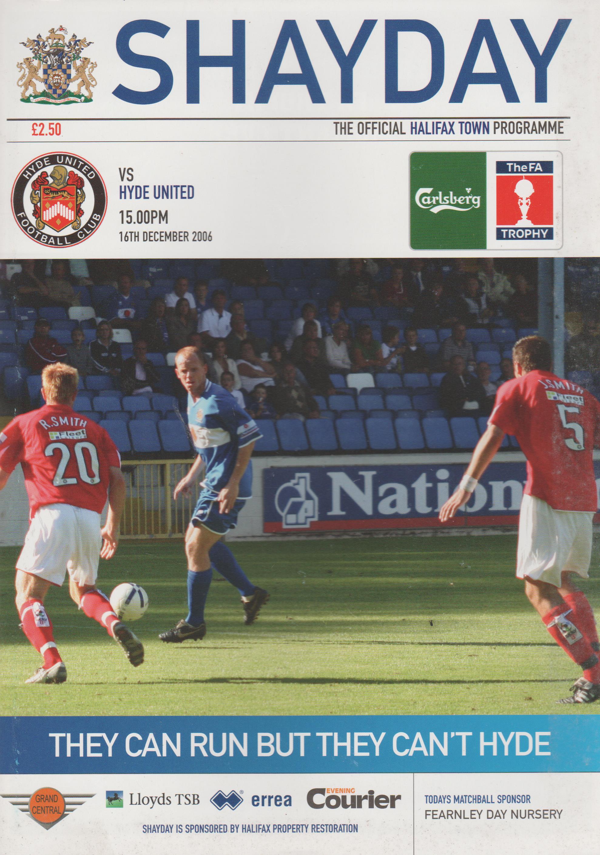 FC Halifax Town v Hyde United  16-Dec-2006
