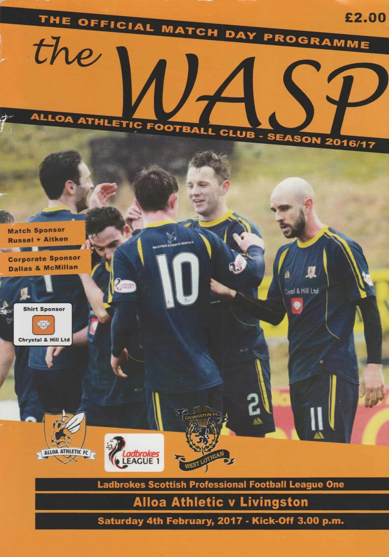 Alloa Athletic v Livingston 04-Feb-2017