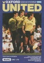 Oxford United v Manchester United  08-Nov-1986