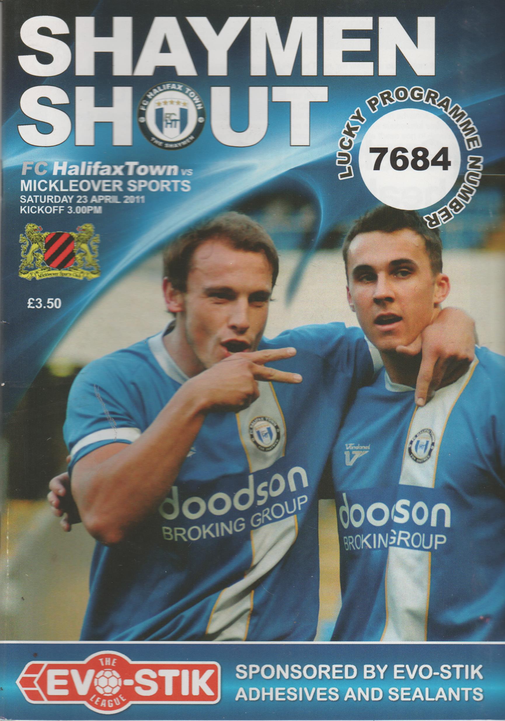 FC Halifax Town v Mickleover Sports  23-Apr-2011