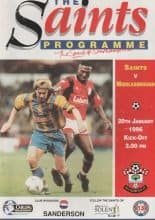 Southampton v Middlesbrough 20-Jan-1996