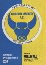 Oxford United v Millwall  13-Oct-1979