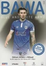 Oldham Athletic v Millwall  25-Feb-2017