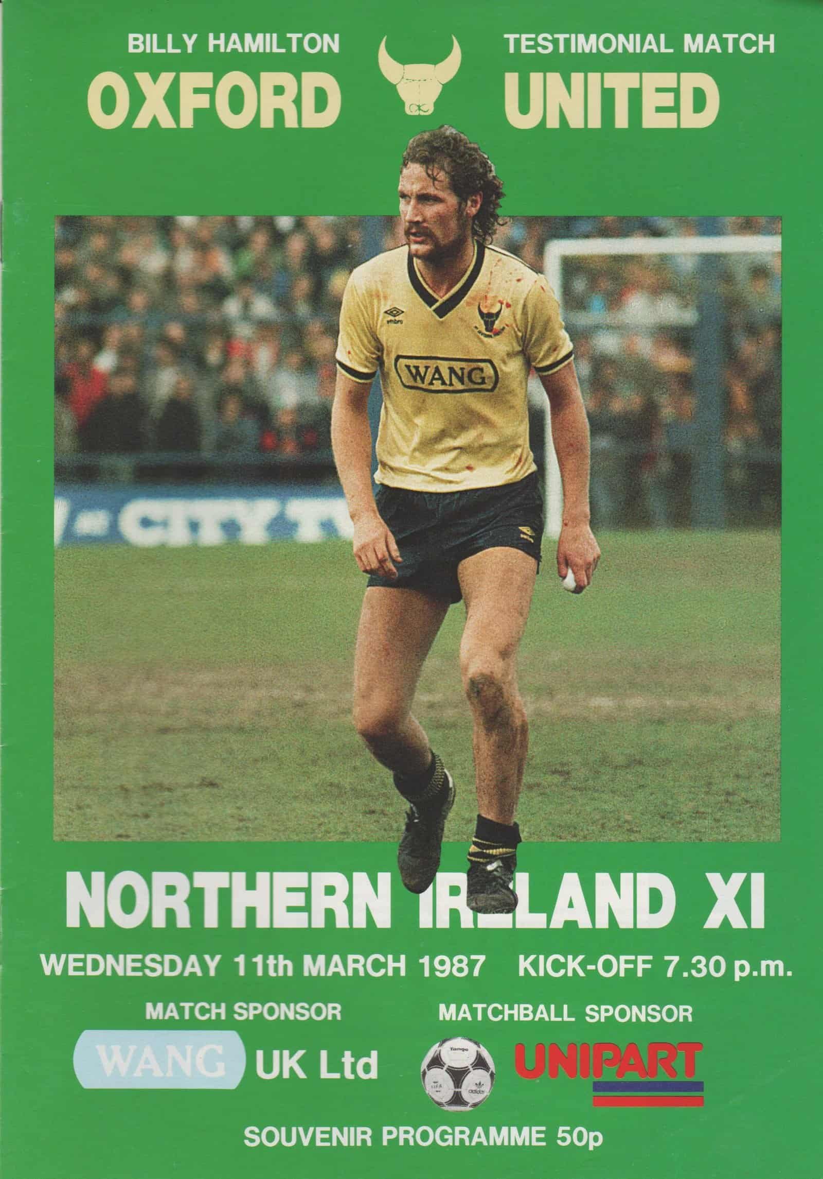 Oxford United v Northern Ireland XI   11-Mar-1987