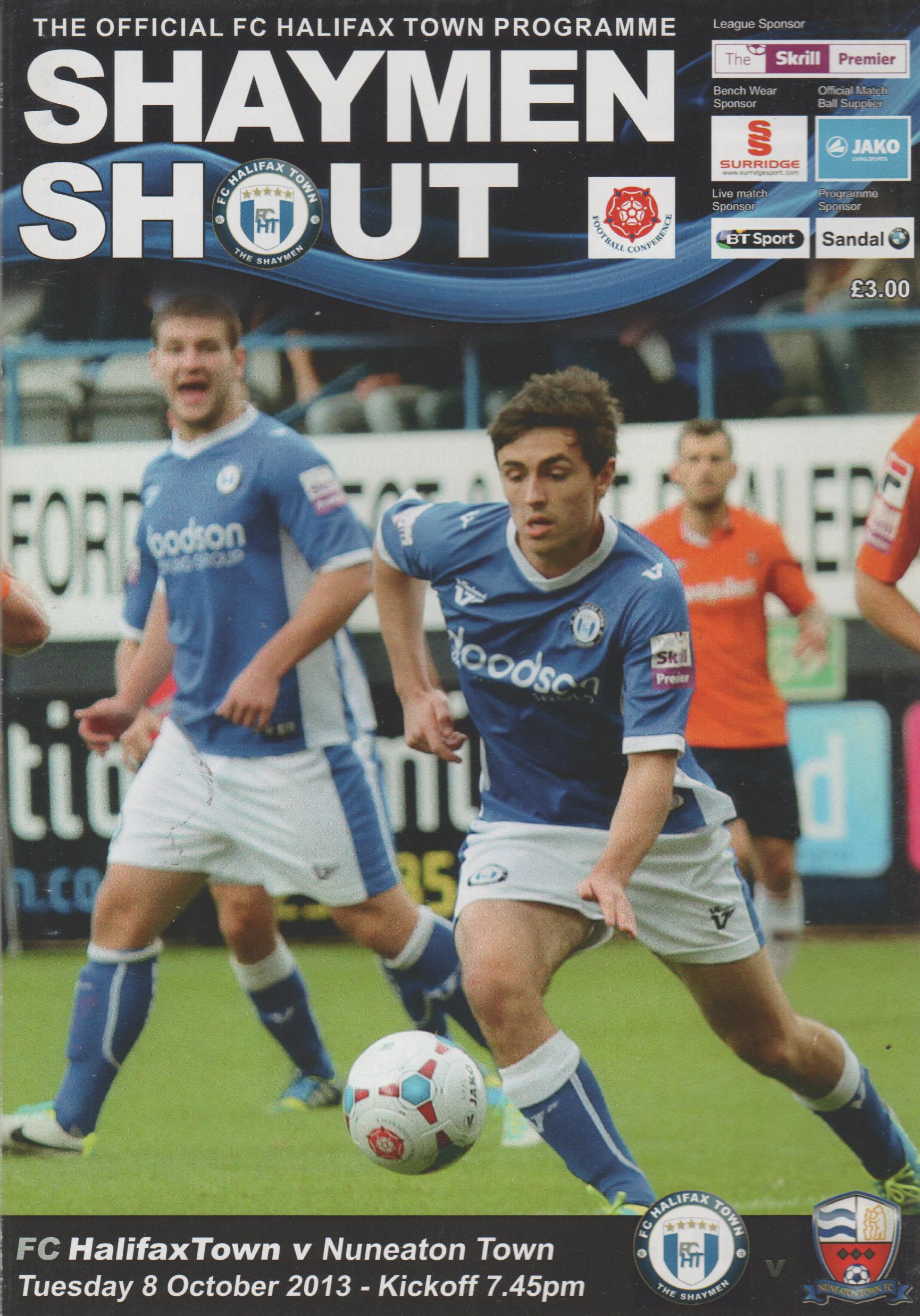 FC Halifax Town v Nuneaton Town  08-Oct-2013