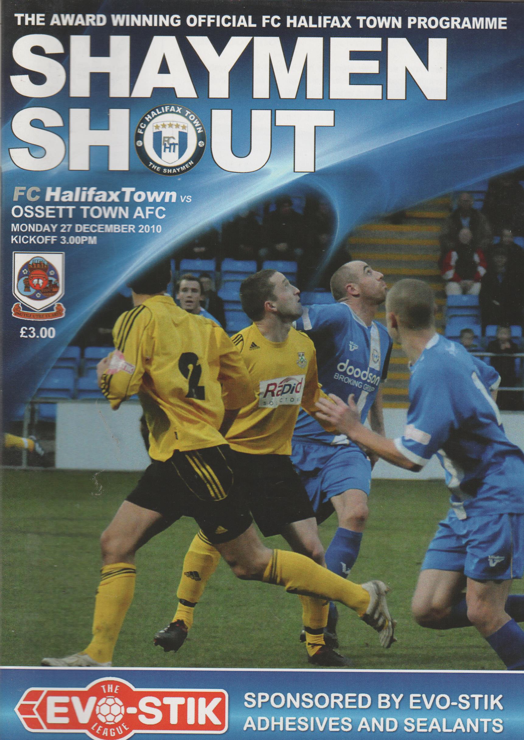 FC Halifax Town v Ossett Town  27-Dec-2010