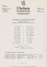 Chelsea Reserves v Oxford United Reserves  24-Jan-1987