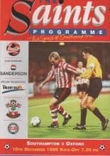 Southampton v Oxford United  18-Dec-1996