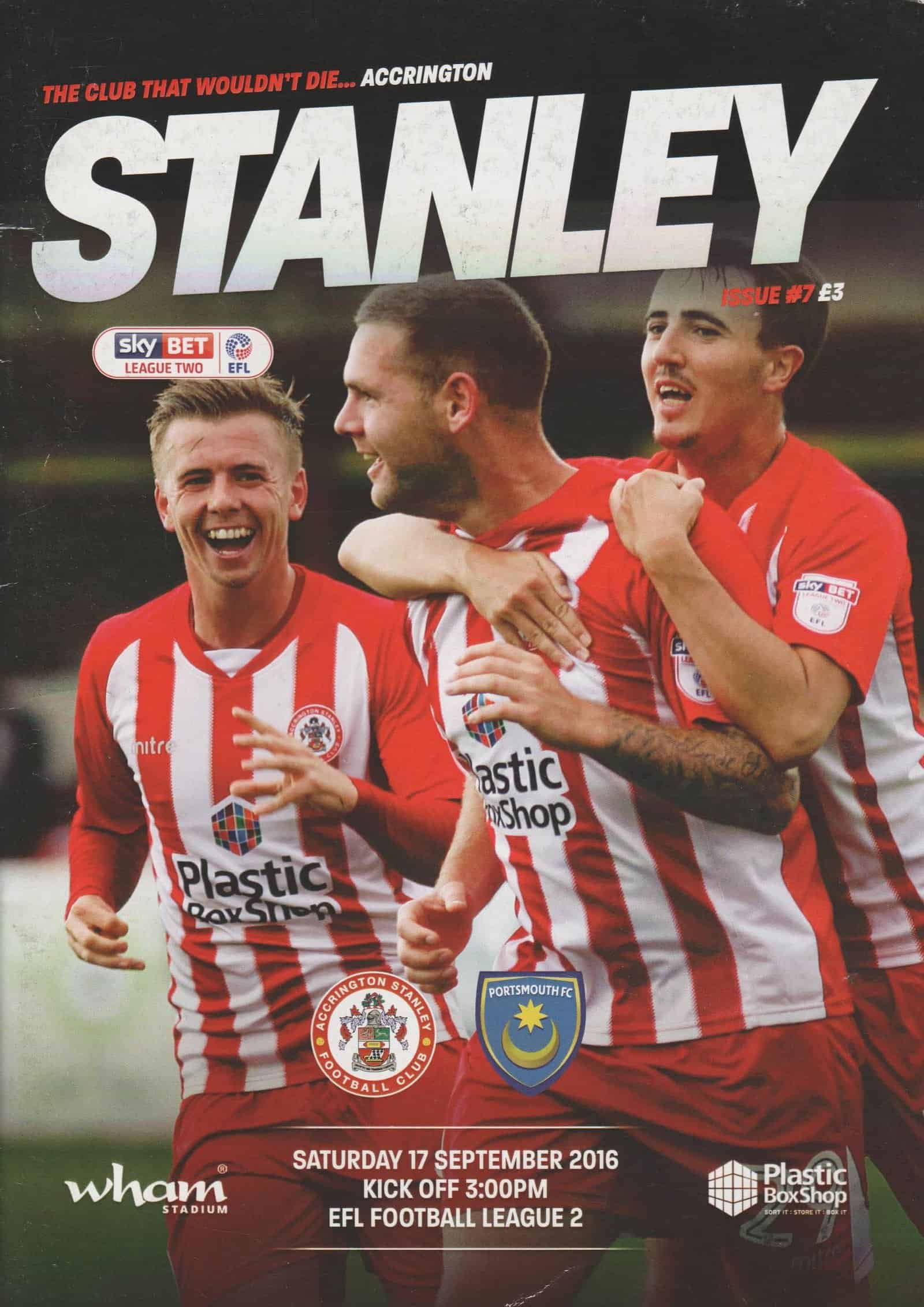 Accrington Stanley v Portsmouth 17-Sep-2016