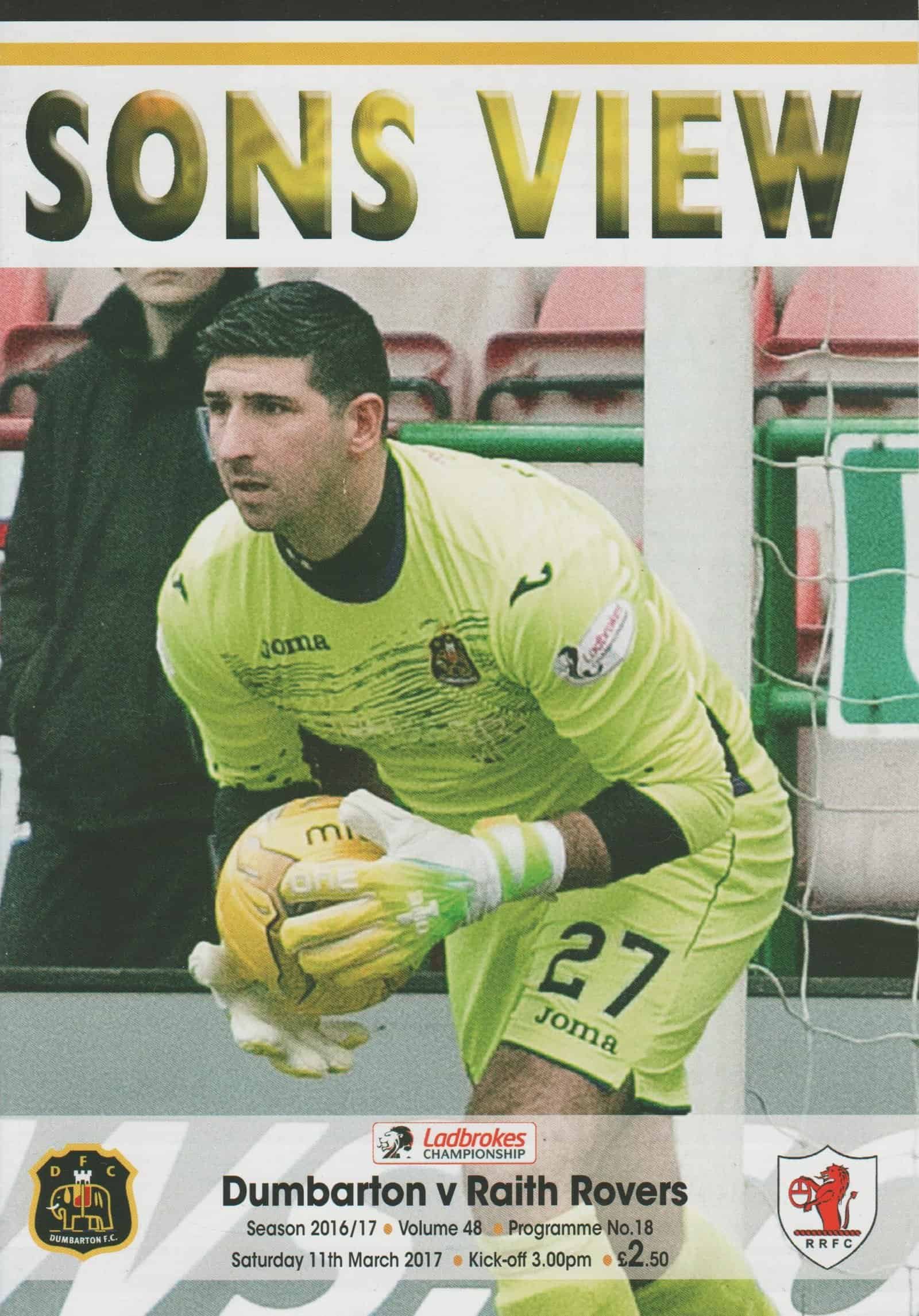 Dumbarton v Raith Rovers 11-Mar-2017