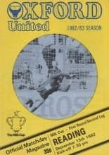 Oxford United v Reading 15-Sep-1982