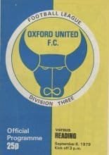 Oxford United v Reading 08-Oct-1979