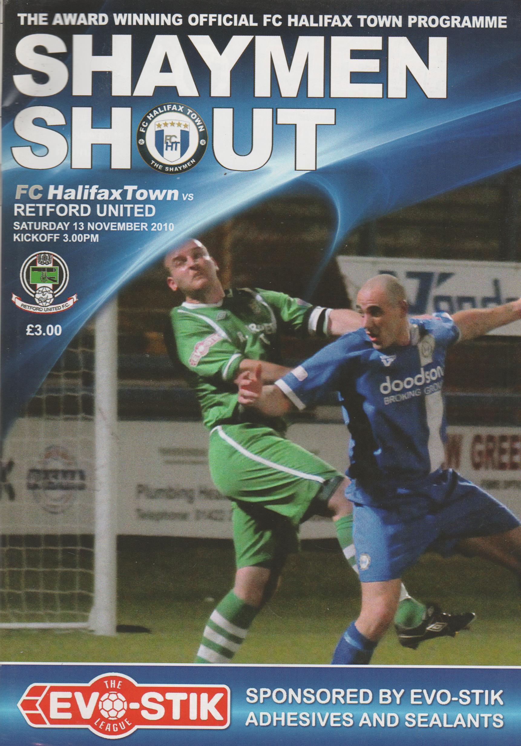 FC Halifax Town v Retford United  13-Nov-2010