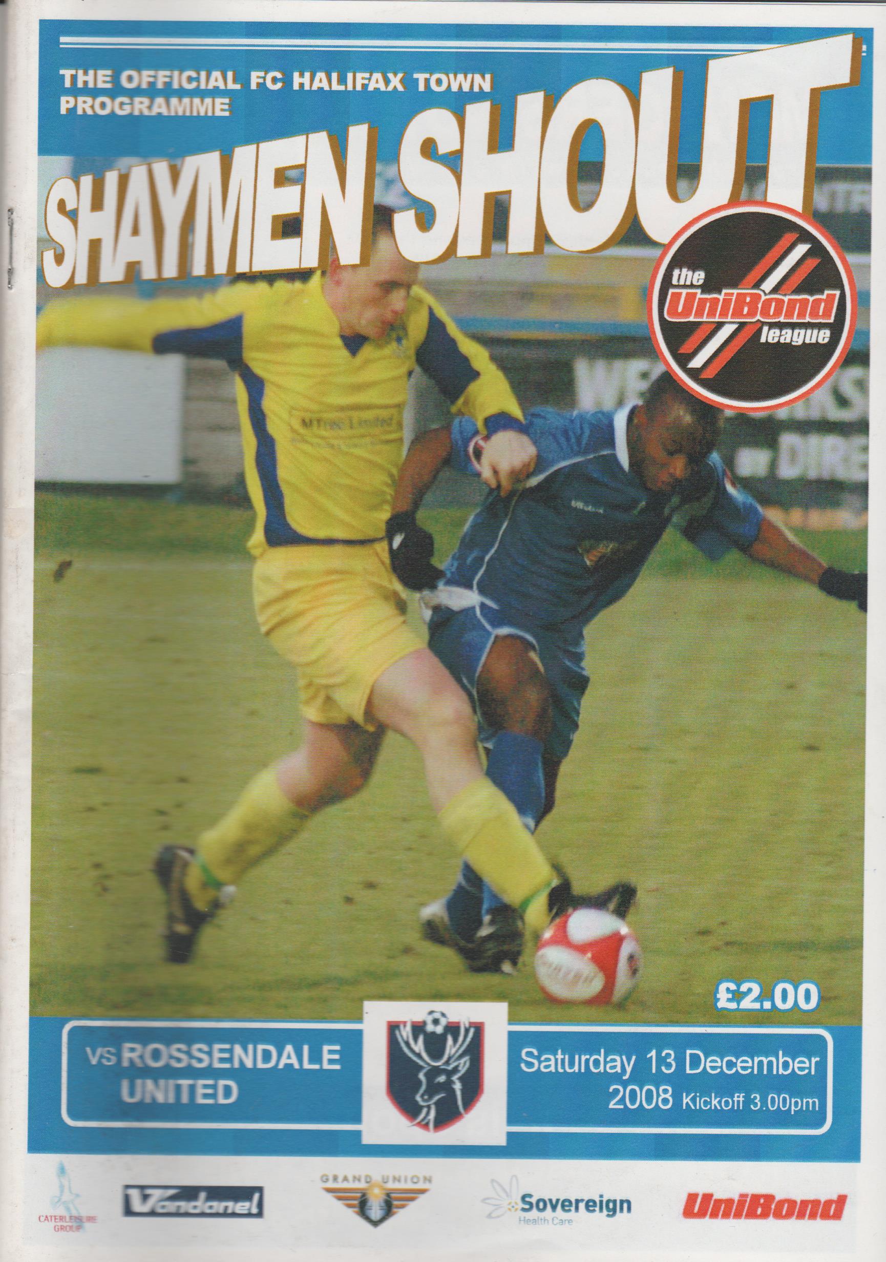 FC Halifax Town v Rossendale United 13-Dec-2008