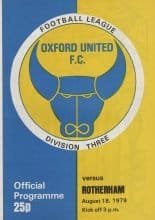 Oxford United v Rotherham United  18-Aug-1979