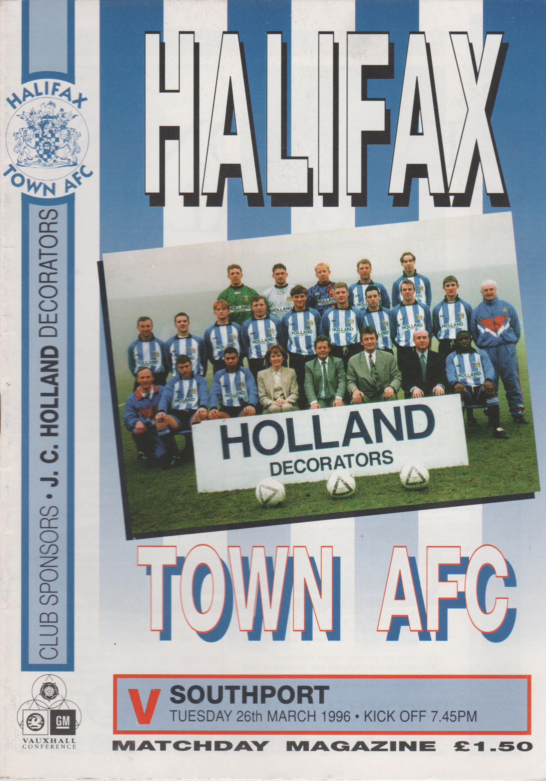 Halifax Town v Southport 26-Mar-1996