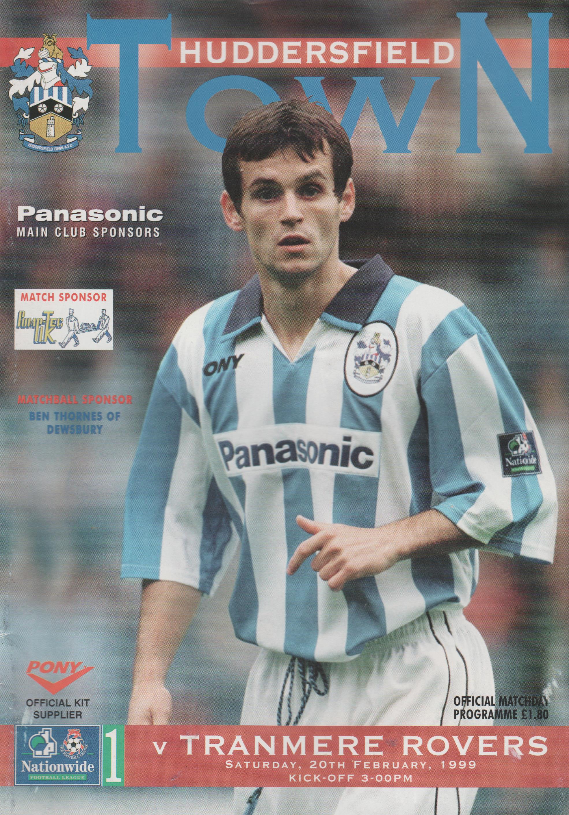 Huddersfield Town v Tranmere Rovers  20-Feb-1999