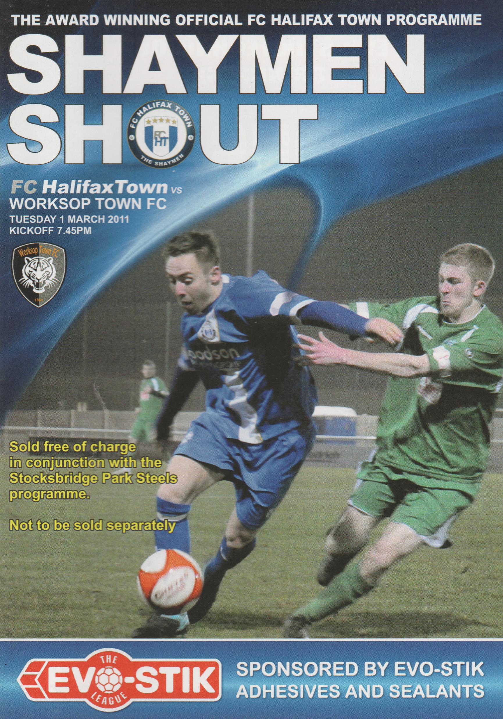 FC Halifax Town v Worksop Town  01-Mar-2011