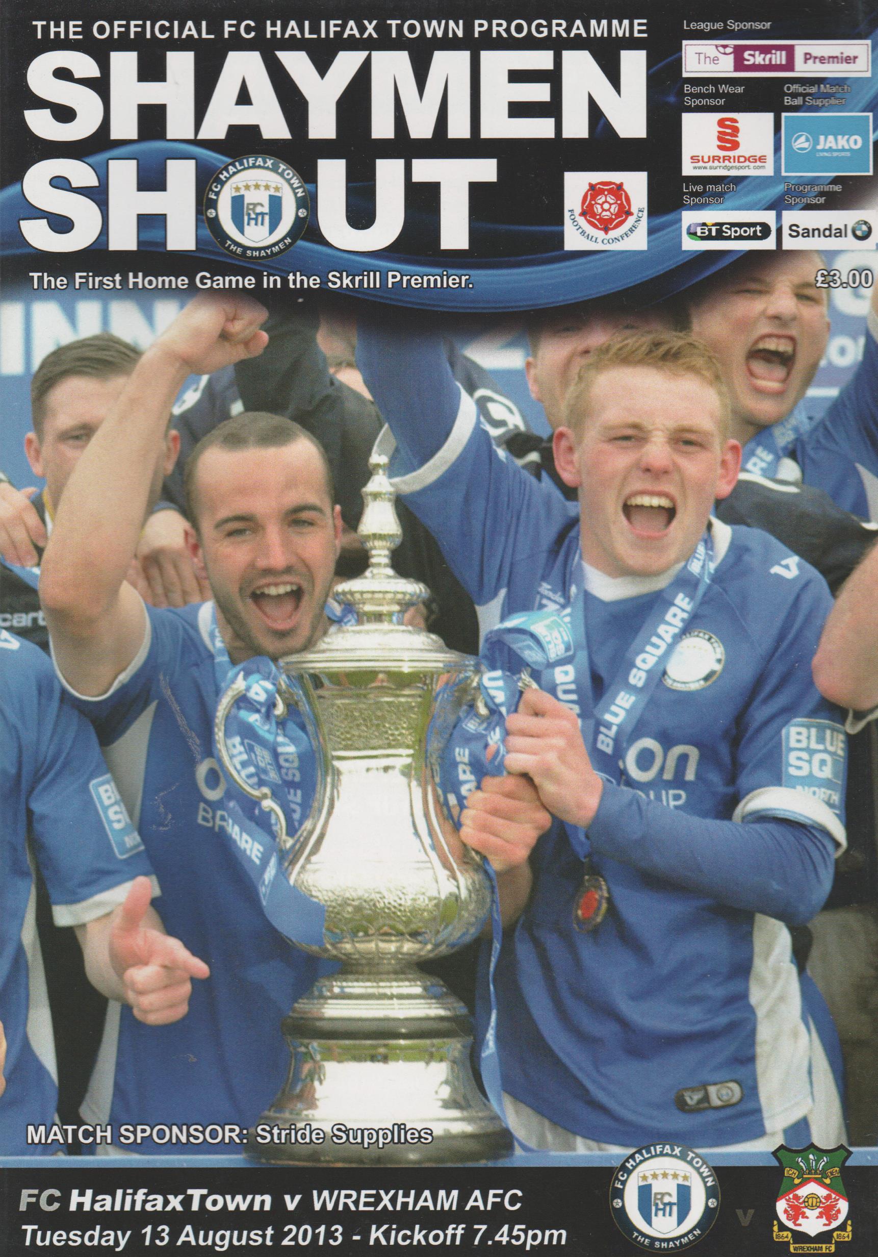 FC Halifax Town v Wrexham  13-Aug-2013