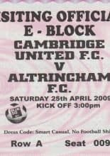 Cambridge United v Altrincham 25-Apr-2009