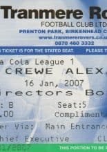 Tranmere Rovers v Crewe Alexandra 16-Jan-2007