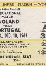 England v Portugal  10-Dec-1969