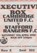 Cambridge United v Stafford Rangers 12-Apr-2008