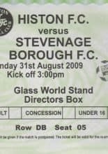 Histon v Stevenage Borough 31-Aug-2009