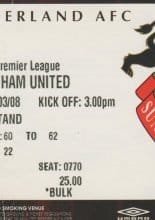 Sunderland v West Ham United 29-Mar-2008