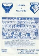 Oxford United v Watford 20-Aug-1983