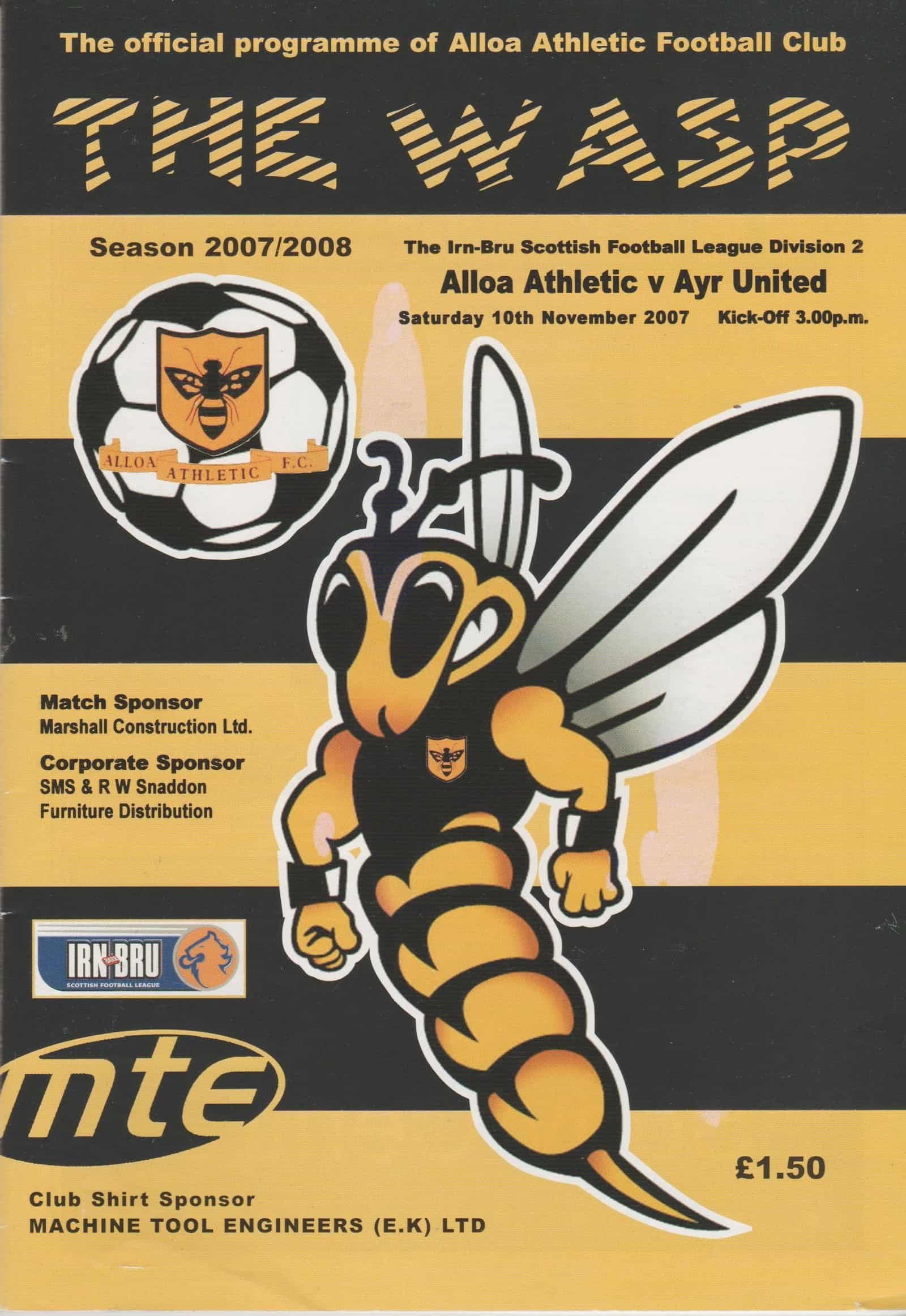Alloa Athletic v Ayr United 10-Nov-2007